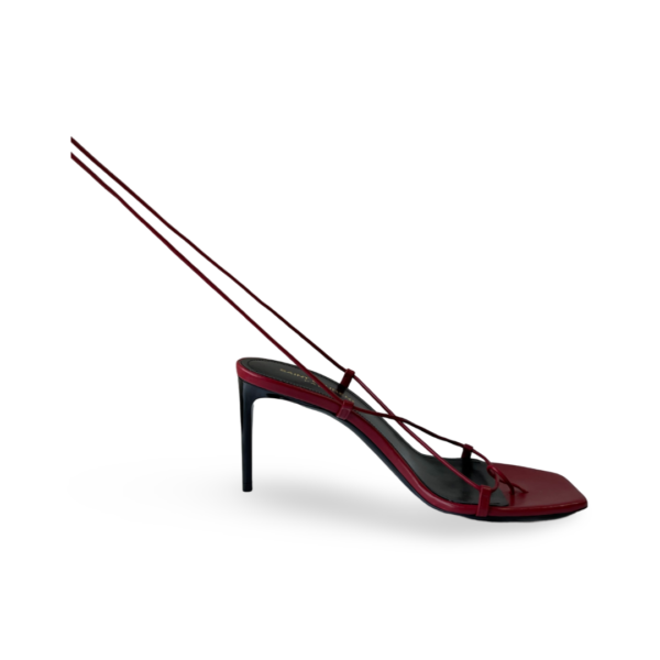 Saint Laurent Sandals with Straps in Red leather - Image 5