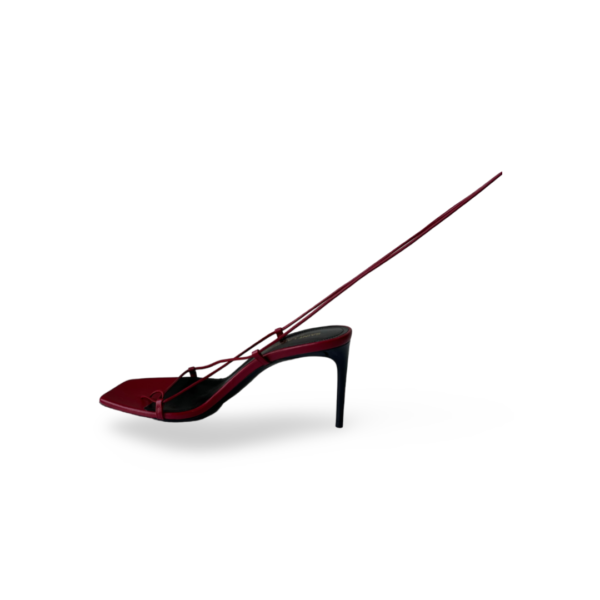 Saint Laurent Sandals with Straps in Red leather - Image 4