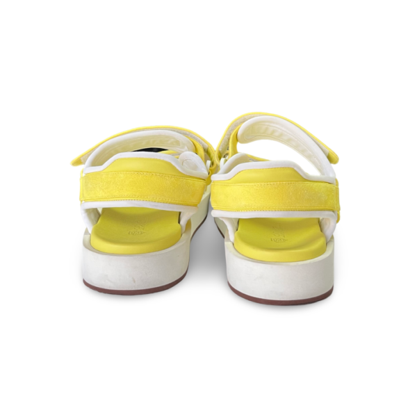 Loro Piana Yellow Leather Waikiki Flat Sandals - Image 7