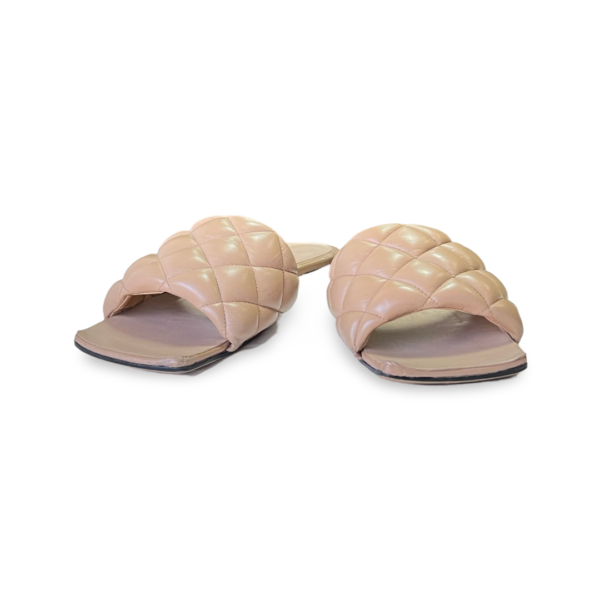 Bottega Veneta Padded Flat Sandals in Beige