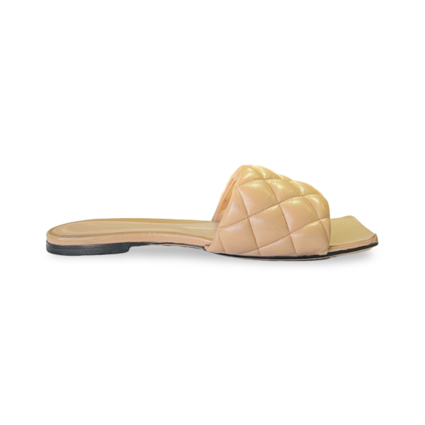 Bottega Veneta Padded Flat Sandals in Beige - Image 3