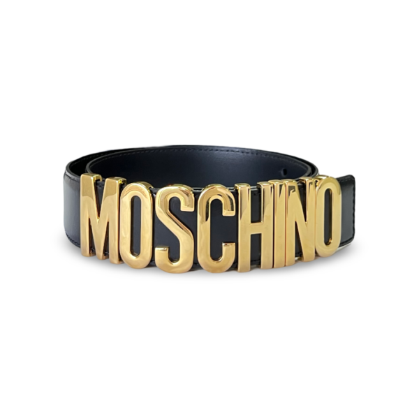 Moschino Women's Black Leather Belt