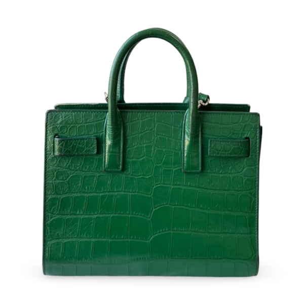 Saint Laurent Sac De Jour Nano Croc-Embossed Leather Tote in Clover - Image 2