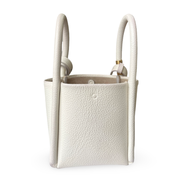 Boyy Lotus 12 Pebble Blanco Pebbled Calfskin Leather Bag – OS