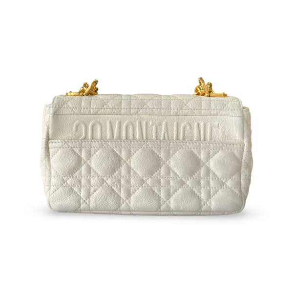 Dior 30 Montaigne Caro Small Flap Bag in Ivory Supple Cannage Calfskin - Image 2