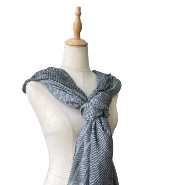 Dolce & Gabbana Grey Cotton Large Scarf/Shawl - Image 2