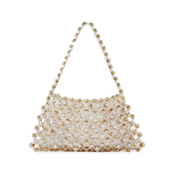 Vanina Small Songe Shoulder Beaded Bag – Crystal