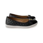 Salvatore Ferragamo Black Quilted Leather Varina Bow Ballet Flats Size 34 - Image 4