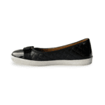 Salvatore Ferragamo Black Quilted Leather Varina Bow Ballet Flats Size 34 - Image 5