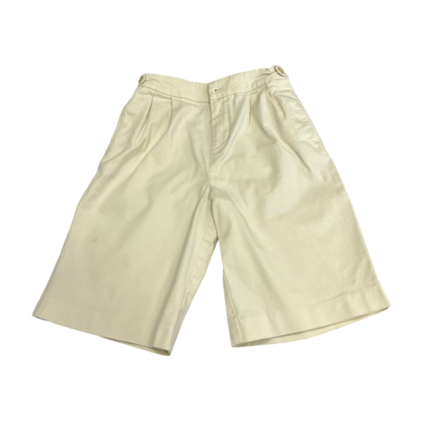 Pre-Loved Gucci Boys Off-White Cotton Embroidered Cat Bermuda Shorts – Size 6/120