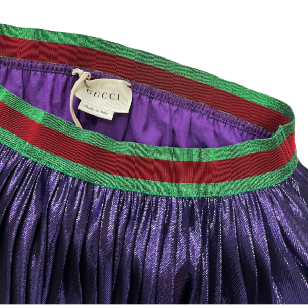 Pre-Loved Gucci Pleated Girl’s Skirt – Galactic Purple – Size 8 - Image 2