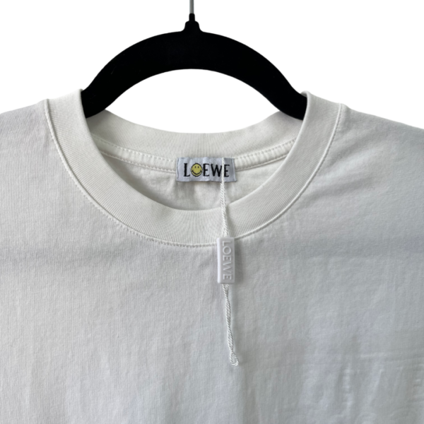 Pre-Loved Loewe White Cotton Crew Neck T-Shirt – Size S - Image 2