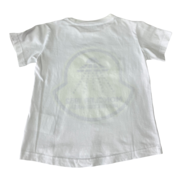 Pre-Loved Moncler Enfant Boys White T-Shirt – Size 4A - Image 3