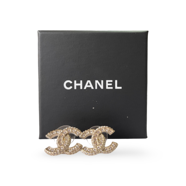 Chanel Classic CC Crystal Earrings