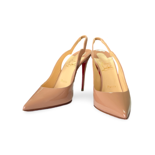 Christian Louboutin Women's Hot Chick Sling 100 Patent Slingback Pump - Size 37 - Image 2