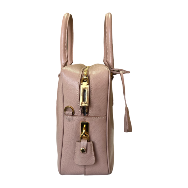 Prada Cammeo Saffiano Lux Leather Bauletto Bag - Image 3