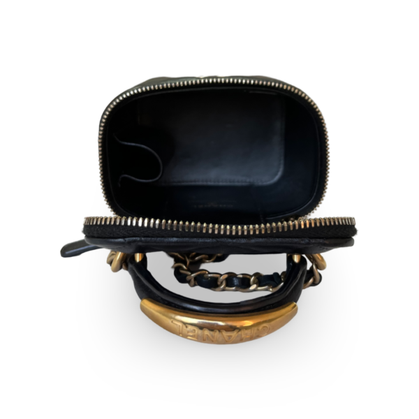 Chanel Black Mini Vanity Case Top Handle Bag - Image 4