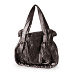 Zagliani Bronze Python Handbag
