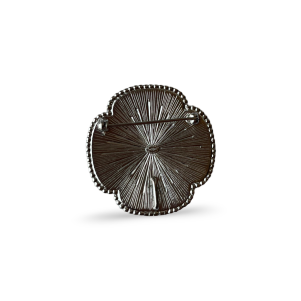 Chanel CC Cream & Silver Camellia Pin & Brooch - Image 3
