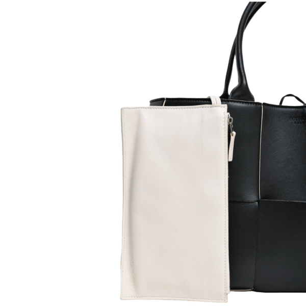 Bottega Veneta Black Intreccio Leather Small Arco Tote - Image 3