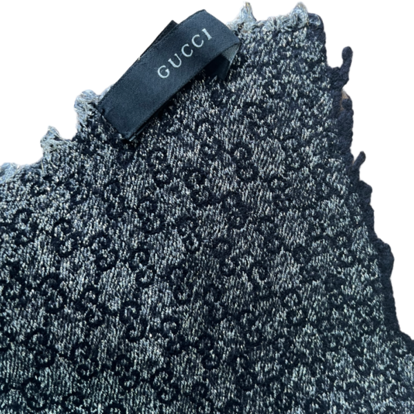 Gucci Black GG Interlocking Shawl - Image 2