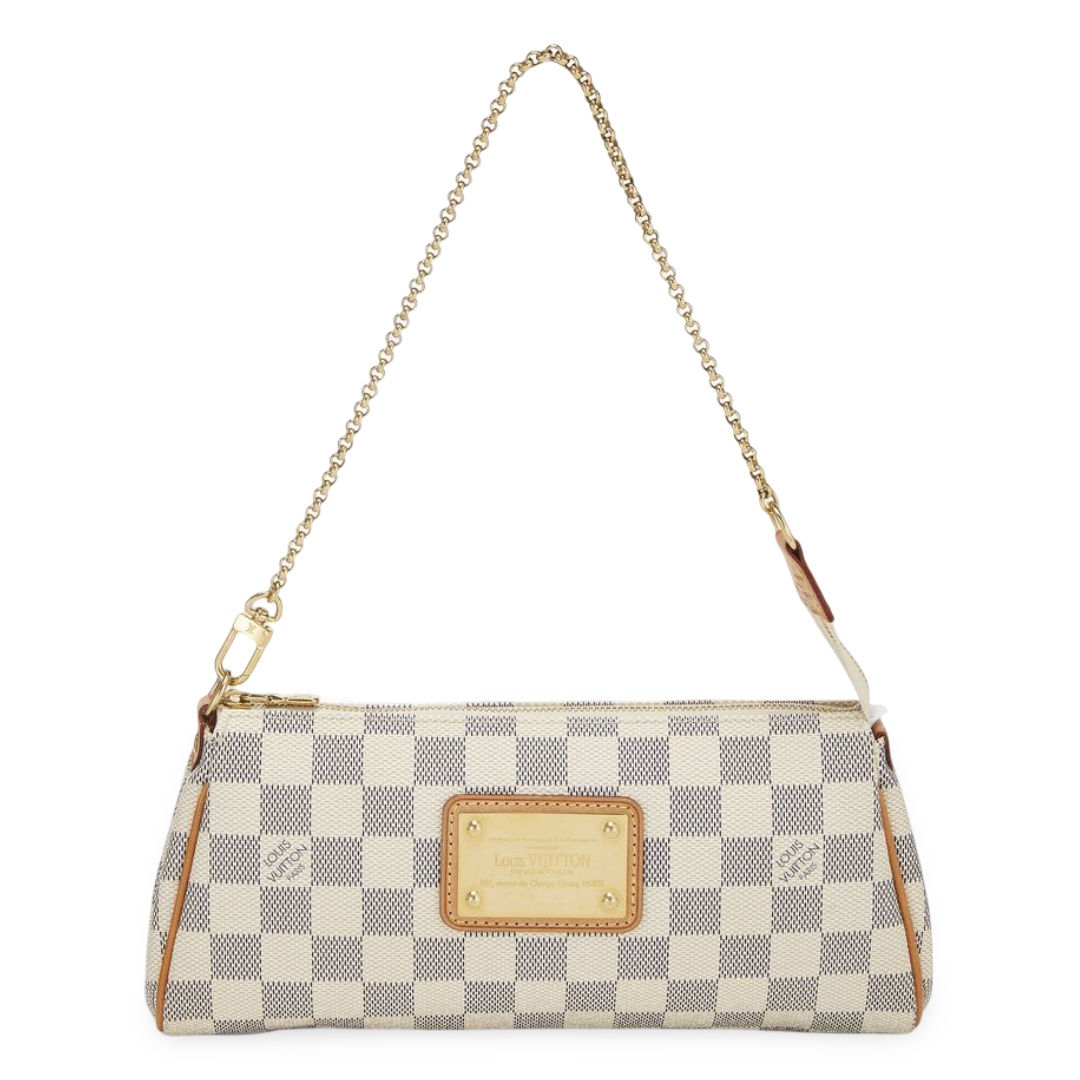 5bd92ddd608b8abc857648e00472e778 Louis Vuitton Damier Azur Eva Clutch - Image 1