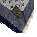 Louis Vuitton Blue Denim Shawl Scarf M71376 - Image 3