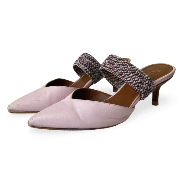 Malone Souliers x Ray Luwolt Pink Leather Maisie Mules Size 37