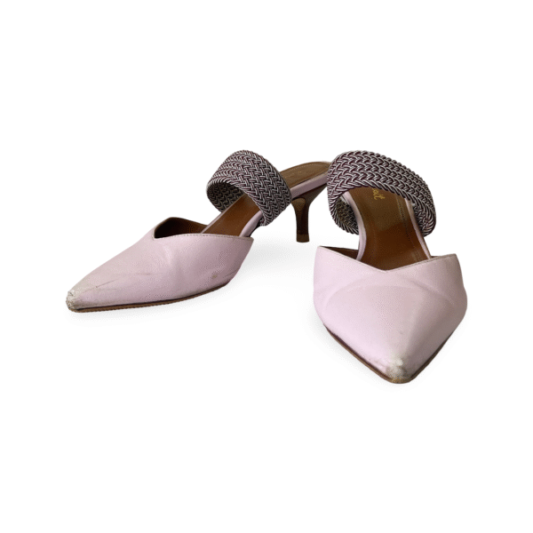 Malone Souliers x Ray Luwolt Pink Leather Maisie Mules Size 37 - Image 3