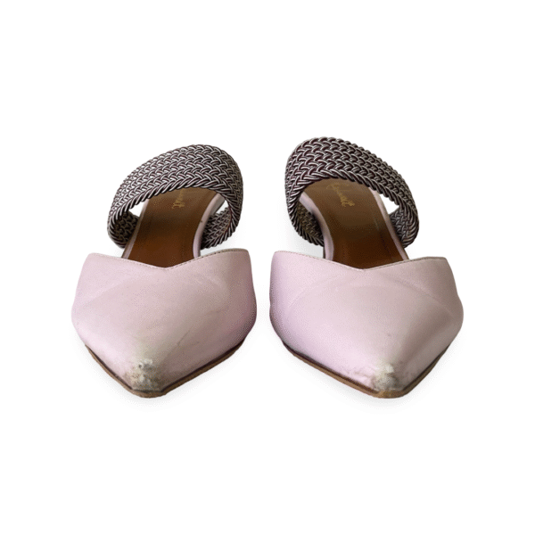Malone Souliers x Ray Luwolt Pink Leather Maisie Mules Size 37 - Image 2