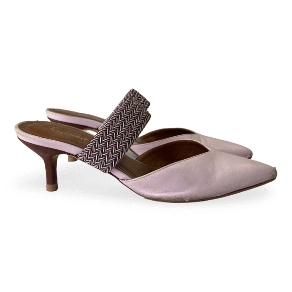 Malone Souliers x Ray Luwolt Pink Leather Maisie Mules Size 37 - Image 5