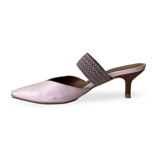 Malone Souliers x Ray Luwolt Pink Leather Maisie Mules Size 37 - Image 6