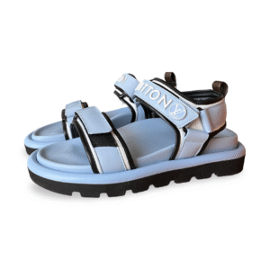 Louis Vuitton Calfskin Pool Pillow Flat Comfort Sandals in Blue Size 38
