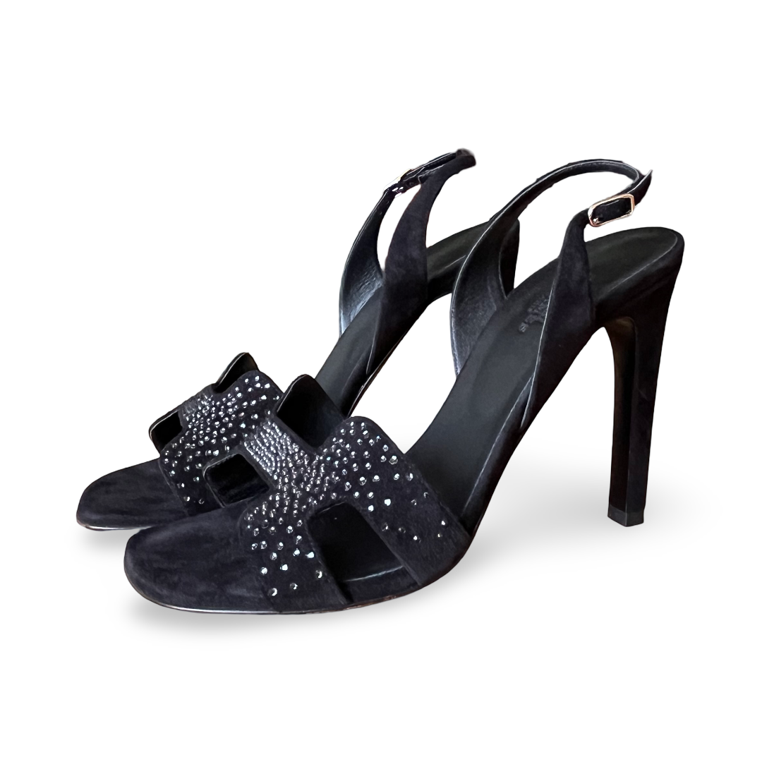 IMG_3396 Hermès Ella 105 Sandals Black Size 38 - Image 1