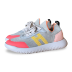 Hermès Crew Lace-Up Sneakers in Storm Grey Size 38.5