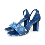 Louis Vuitton Blue Monogram Denim Silhouette Sandals – Size 38