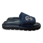 Louis Vuitton Navy Blue Monogram Denim Pool Pillow Velcro Flat Mule (TC0232) Size 38 - Image 3