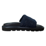 Louis Vuitton Navy Blue Monogram Denim Pool Pillow Velcro Flat Mule (TC0232) Size 38 - Image 5