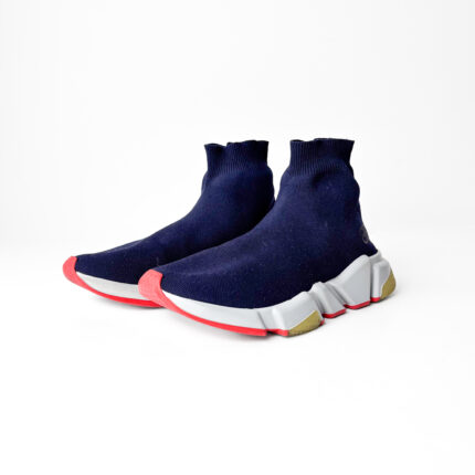 Balenciaga Speed Sneaker – Navy / Grey / Red, Size 38