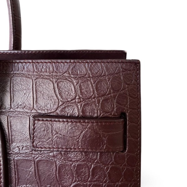 Saint Laurent Classic Sac de Jour Small – Crocodile-Embossed Leather with Lock Compartment - Image 3