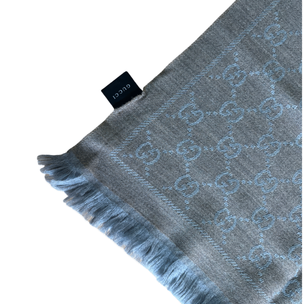 Gucci Light Brown  Reversible CC Scarf – 100% Wool - Image 3