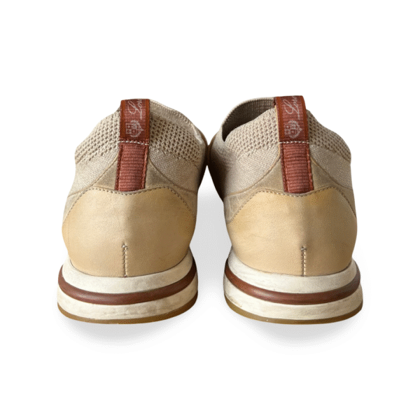 Loro Piana Lady Flexy Walk Sneakers in Beige Suede and Fabric - Image 7