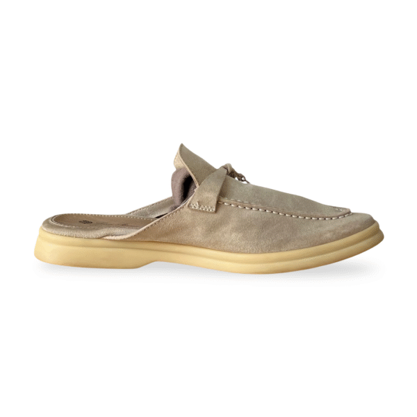 Loro Piana Babouche Charms Walk Mules in Beige Suede – Size 39.5 - Image 6