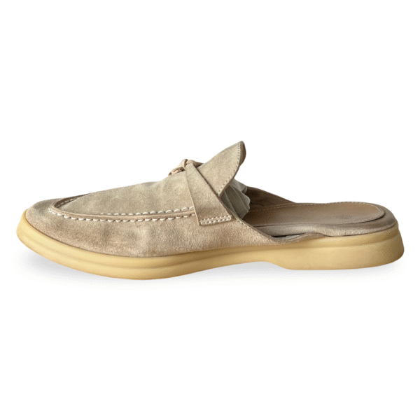 Loro Piana Babouche Charms Walk Mules in Beige Suede – Size 39.5 - Image 5