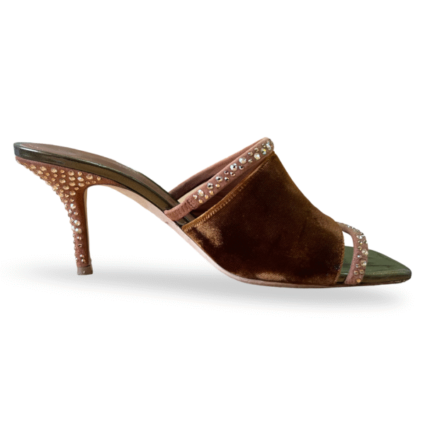 Malone Souliers Laney Crystal Square Toe Mules – Size 38.5 - Image 5