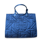 Tory Burch Ella Basketweave Satin Tote Bag