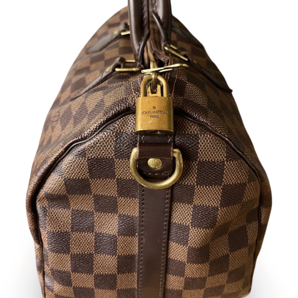 Louis Vuitton Damier Ebene Canvas Speedy 30 Bag - Image 4