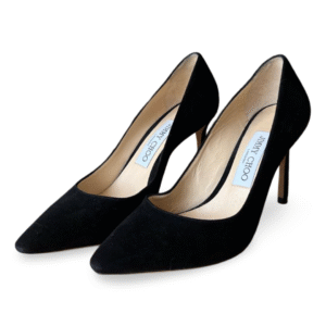 Jimmy Choo Romy 85 Black Suede Pumps – Size 36