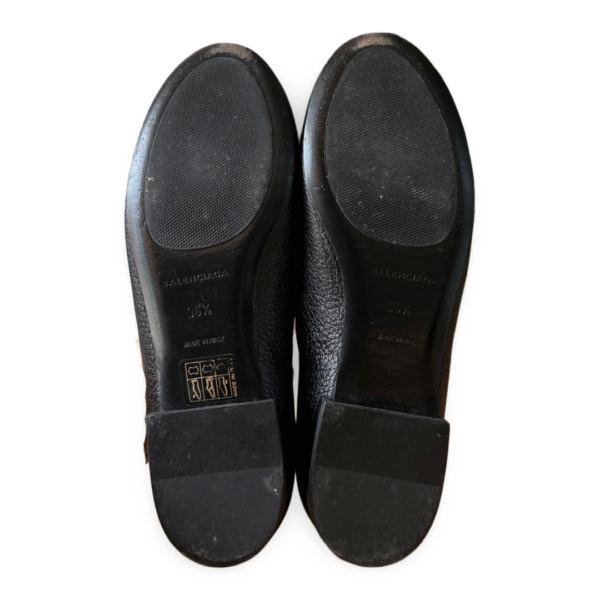 Balenciaga Black Leather Embellished Ballerina Flats – Size 36.5 - Image 7