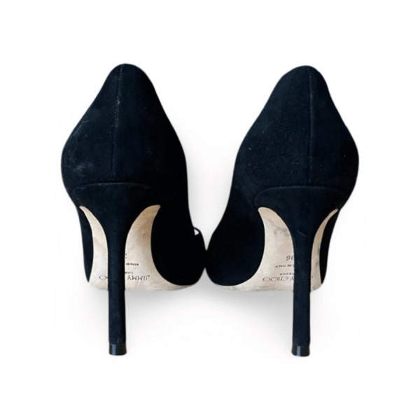 Jimmy Choo Romy 85 Black Suede Pumps – Size 36 - Image 6